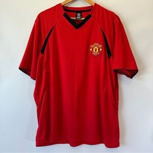 Manchester United Jersey Shirt‎ V Neck Red Football Soccer Size XL